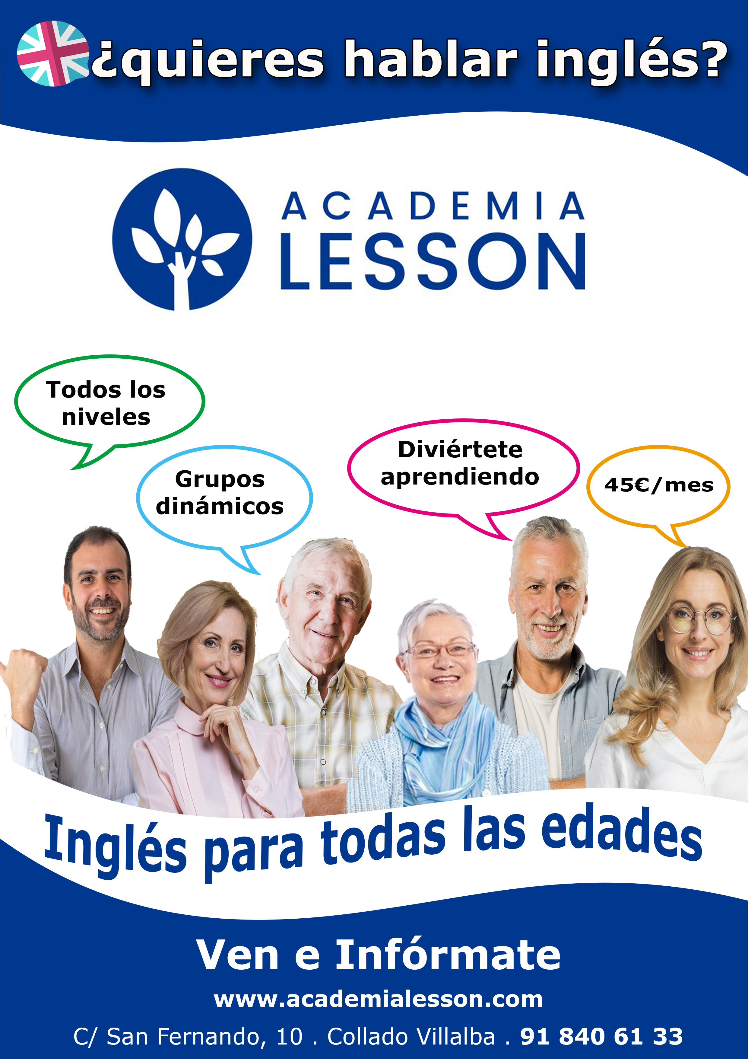 Autor jardín Señuelo Inglés para todas las edades - Academia Lesson Collado Villalba